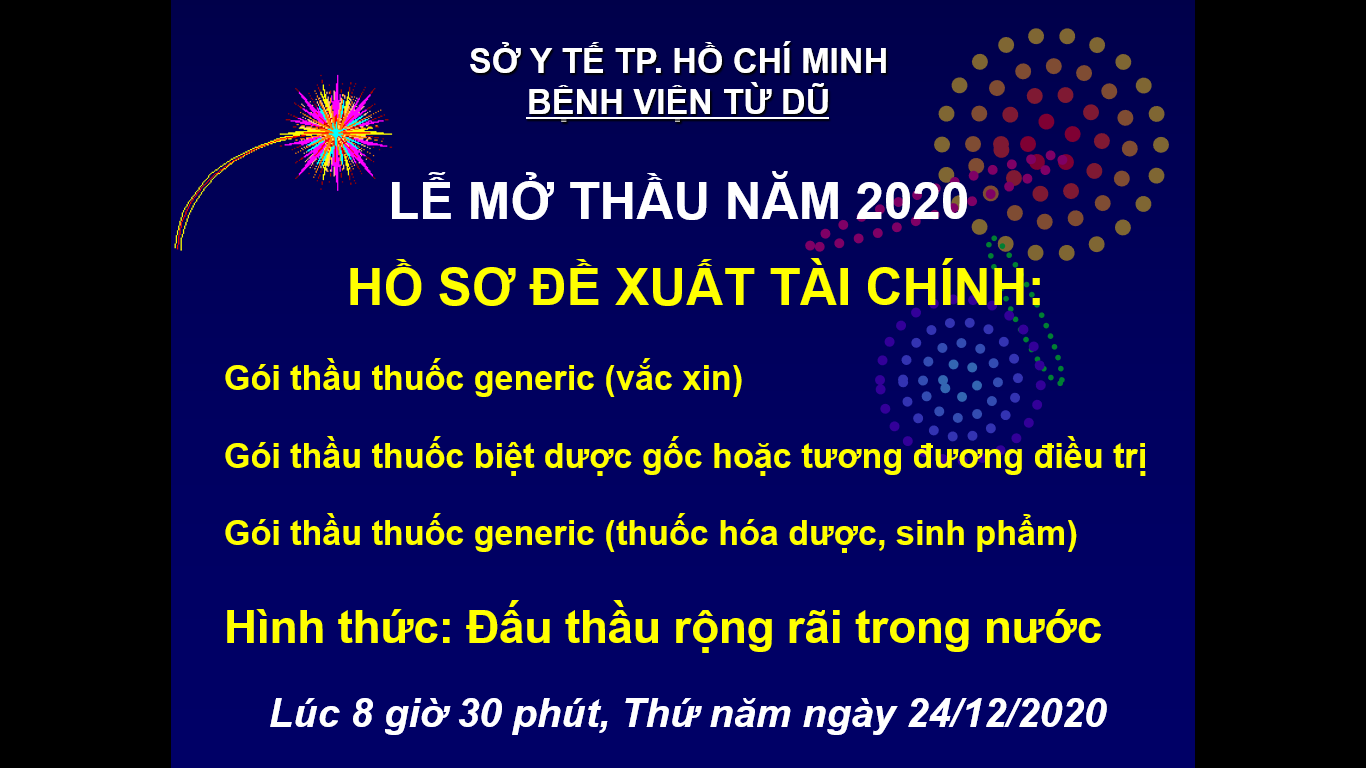 Thông Tin Về Lễ Mở Thầu Thuốc (hsĐxtc) Tại Bệnh Viện Từ Dũ - Bệnh Viện 